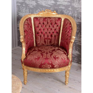SITZGRUPPE BAROCK SALONGARNITUR SOFA & ZWEI SESSEL TISCH MARMORPLATTE