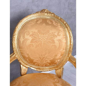 Königlicher Medaillon Sessel Barockstil Gold