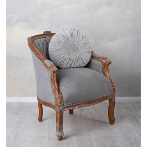 BERGERE EN CONFESSIONAL BAROCK SESSEL BRAUN GRAU