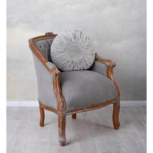 BERGERE EN CONFESSIONAL BAROCK SESSEL BRAUN GRAU