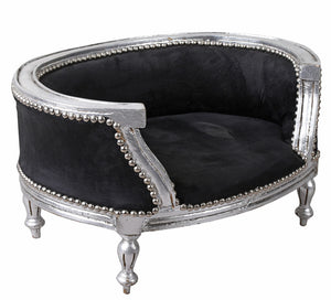 KÖNIGLICHES HUNDEBETT HUNDESOFA IM BAROCKSTIL HOLZ MOPS BULLY