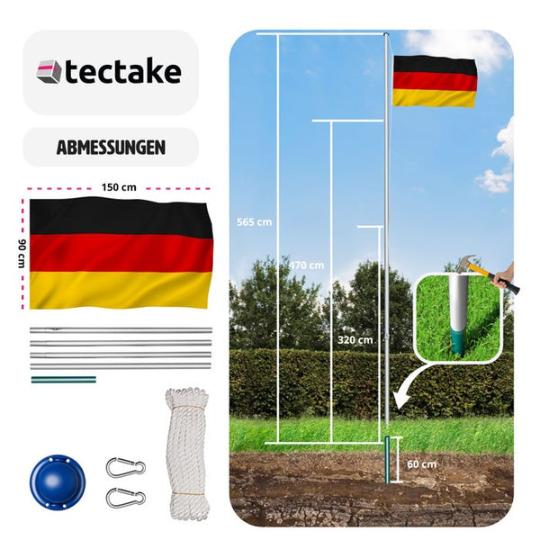 Aluminium Fahnenmast Deutschland
