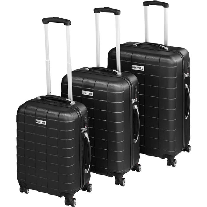 Set trolley rigido da 3 pezzi, nero