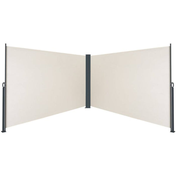 Doppel-Seitenmarkise beige 200 x 600 cm