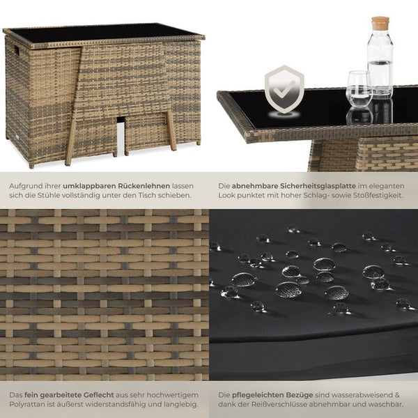 Rattan Sitzgruppe Lausanne natur