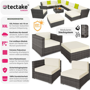 Rattan Lounge Las Vegas grau