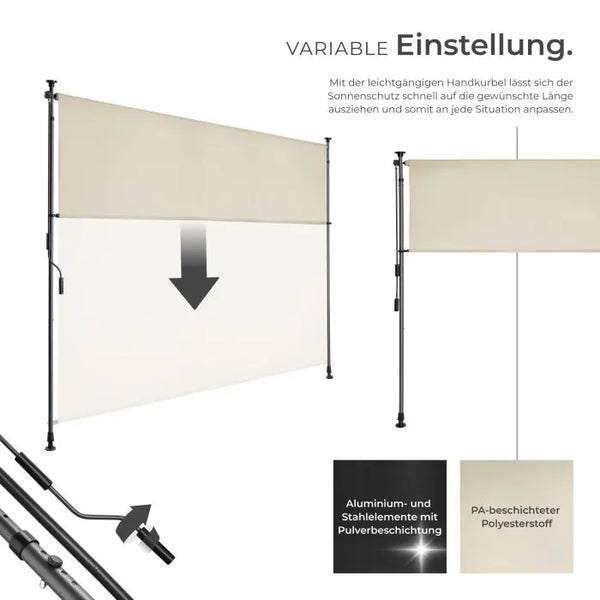 Klemmmarkise Taija beige 200 x 310 cm