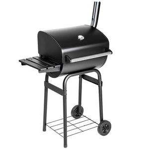 Holzkohlegrill mit Deckel und Thermometer