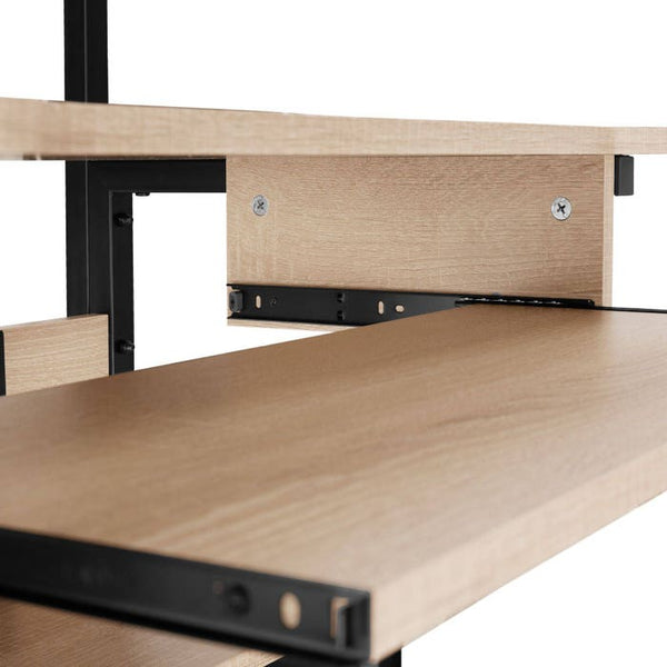 Schreibtisch Fife Industrial Holz hell, Eiche Sonoma