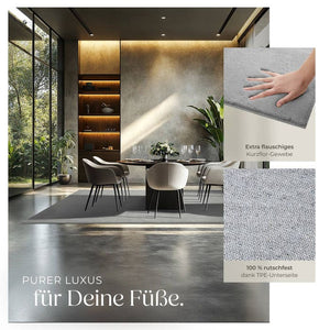 Short pile carpet Soft Zone gray 200 x 290 cm 
