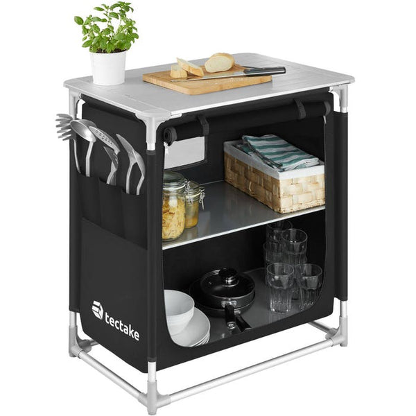Camping kitchen 76x53.5x107cm black