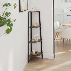 Eckregal Newbridge 34x34x125cm Industrial dunkelbraun