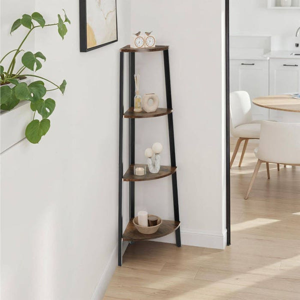 Eckregal Newbridge 34x34x125cm Industrial dunkelbraun