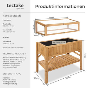Hochbeet mit Frühbeet Aufsatz