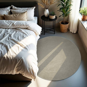 Tapis à poils courts Soft Zone Sand Ø 120 cm 