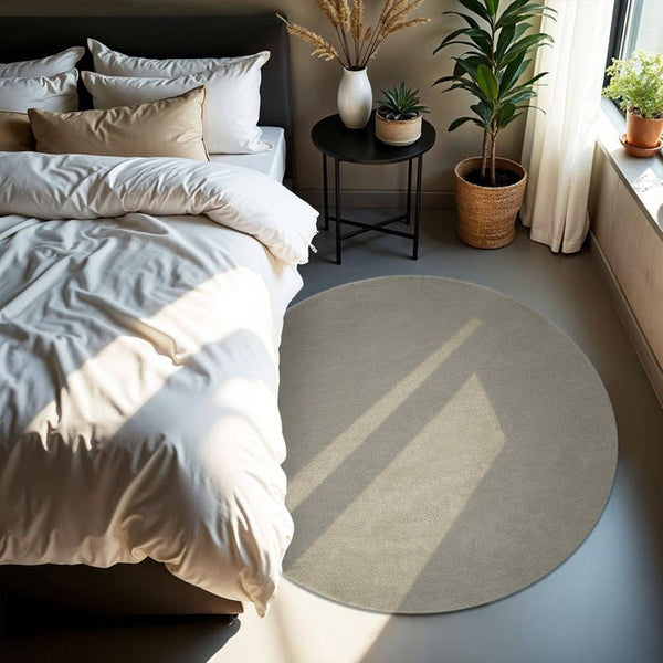 Tapis à poils courts Soft Zone Sand Ø 120 cm 