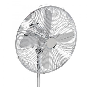 Standventilator Lüfter Höhenverstellbar 3 Geschwindigkeitsstufen Stahl Silber