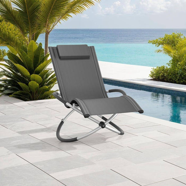 Sonnenliege Paulina grau