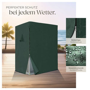 Strandkorb mit Polster, verstellbar, grau/weiss