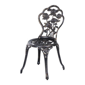 Gartenmöbel 3 tlg. Gartenset Sitzgruppe Tisch Stuhl Metall Bronze