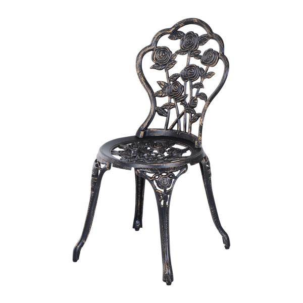 Gartenmöbel 3 tlg. Gartenset Sitzgruppe Tisch Stuhl Metall Bronze
