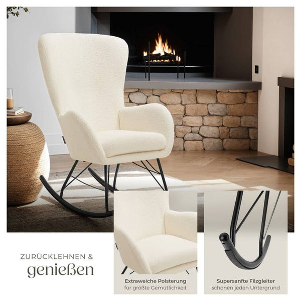 Schaukelstuhl Swing creme/schwarz