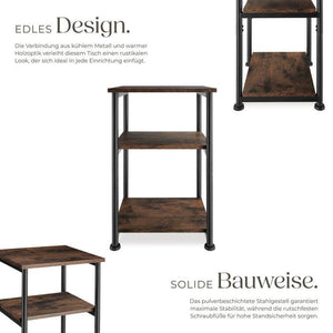 Beistelltisch Memphis 34x30x59cm Industrial dunkelbraun