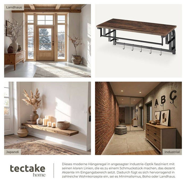 Hängegarderobe Westwood 66x30x27cm Industrial dunkelbraun