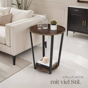 Beistelltisch Swindon Industrial Holz dunkel, rustikal
