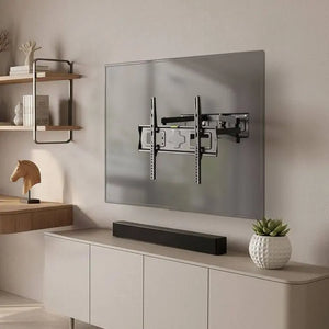 TV-Wandhalterung individuell schwenkbar neigbar 26-75 Zoll bis 100 kg schwarz