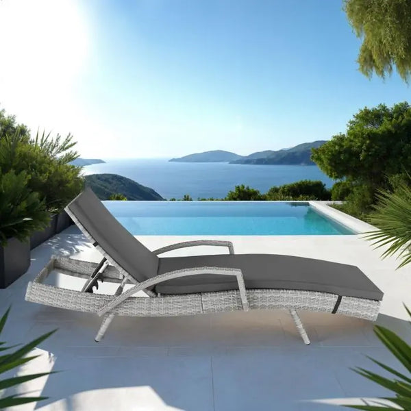 Aluminium Rattan Sonnenliege Océane