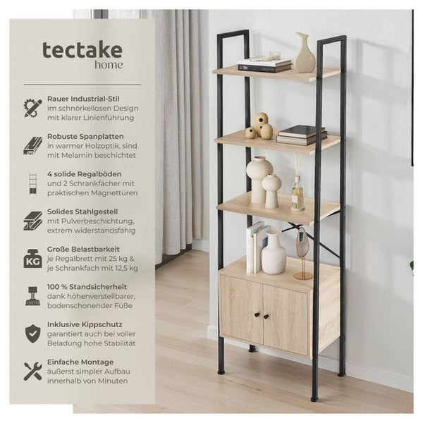 Leiterregal Brentwood Industrial Holz hell, Eiche Sonoma
