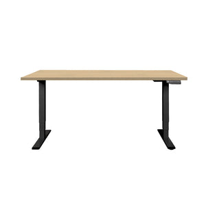 Scrivania da ufficio regolabile in altezza CONTINI 1,6x0,80m acero naturale / struttura ET225E nero RAL 9005
