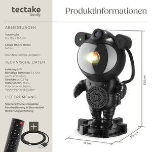LED-Sternenhimmel-Projektor Astronaut schwarz