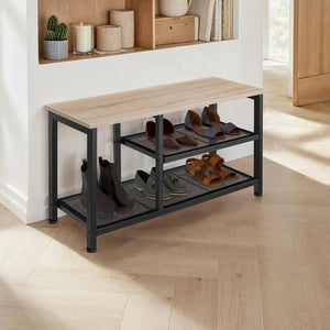 Scarpiera industriale Taunton, legno chiaro, rovere Sonoma