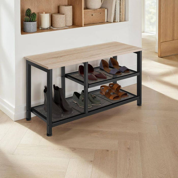 Scarpiera industriale Taunton, legno chiaro, rovere Sonoma