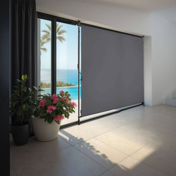 Klemmmarkise Taija dunkelgrau 150 x 310 cm