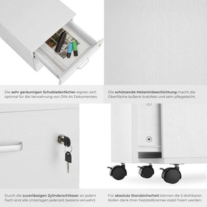 Rollcontainer Vagur weiss