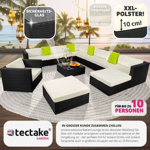Rattan Lounge Las Vegas schwarz