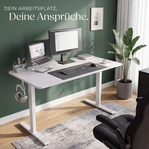 Elektrisch höhenverstellbarer Schreibtisch Loki weiss 120 x 60 cm