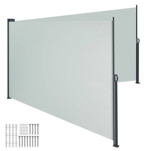 Doppel-Seitenmarkise grau 160 x 600 cm