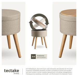 Sitzhocker mit Stauraum Yara Sand