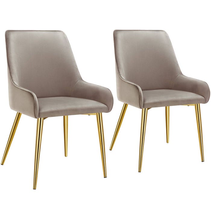 Polsterstuhl Avane taupe 2er Set