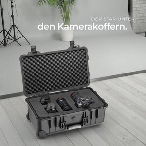 Transportkoffer rollbar mit Teleskopgriff