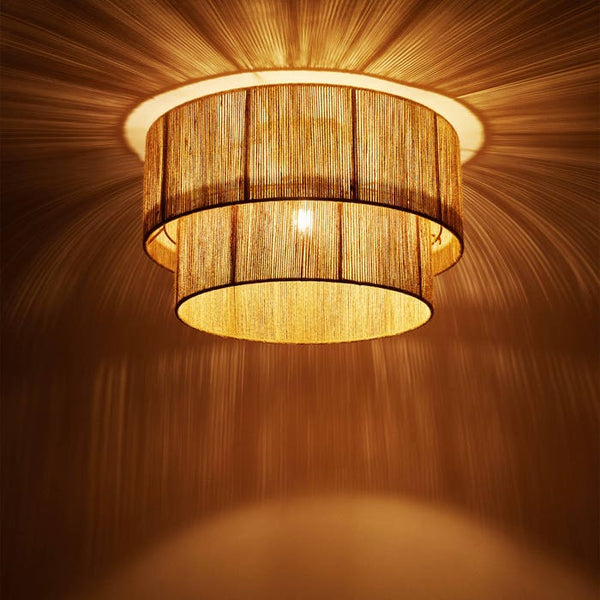 Deckenleuchte Lignea Lux aus Jute