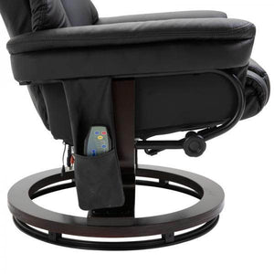 Relaxsessel mit Massagefunktion Fusshocker Massagesessel Liegefunktion Schwarz