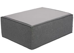 Chaiselongue Ottomane Recamiere Stoff 63x75x194cm dunkelgrau