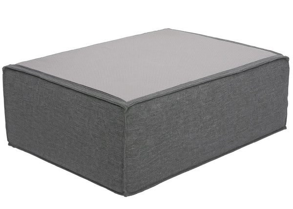 Chaiselongue Ottomane Recamiere Stoff 63x75x194cm dunkelgrau