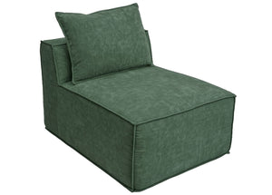 Chaiselongue Ottomane Recamiere Stoff 63x75x194cm grün