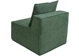 Chaiselongue Ottomane Recamiere Stoff 63x75x194cm grün